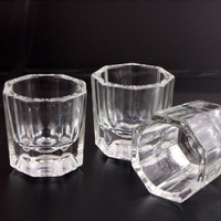 Mini coupelles en verre pour équipement de nail art, pour liquide et poudre acrylique