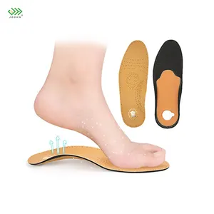 乳胶矫形乳胶和皮革姿势控制平足鞋垫