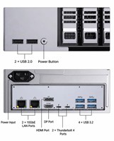Mini PC con IA y NAS, Intel Core Ultra 9 285H, Servidor de Almacenamiento de 8 Bahías con LAN de 10 GbE para Laboratorio en Casa y Almacenamiento