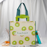 Sacs de courses personnalisés en RPET non tissé 80 g/m² avec motif kiwi mignon, écologiques, réutilisables et recyclables, pour cadeaux promotionnels OEM/ODM