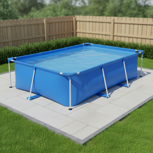 <span class=keywords><strong>Piscina</strong></span> <span class=keywords><strong>Rectangular</strong></span> Desmontable y Plegable Fácil de Instalar con Marco y Filtro Configurables para Jardín Familiar - Product Image 1