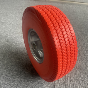 Nhà máy cung cấp 4.10/3.50-4 3.00-4 10 inch thủng bằng chứng PU bọt với mỡ đầu vào 10x4 xe cút kít rắn bánh xe cao su - Product Image 3