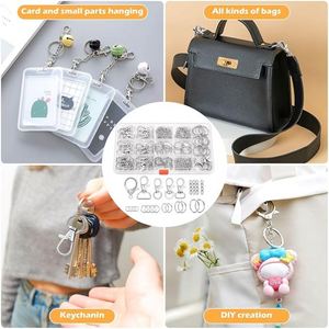 Metal Keychain Craft Supplies Including Key Chain Clips Lanyard Snap Hooks Jump for Chain Making Purse Making Lanyard Making - Product Image 5