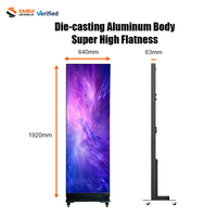 P1.2 P1.5 P1.8 P2.5 Perakende Mağazaları için Yer Tasarruflu Dijital Katlanabilir Led Poster Ekranı