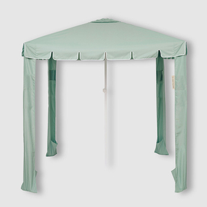 Индивидуальная печать 6,5 фута 7 футов, полосатая портативная ветрозащитная Uv50 + Пляжная палатка, укрытие от солнца, всплывающее укрытие, пляжный зонт для отдыха на открытом воздухе/ - Product Image 3