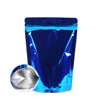 Feuille d'aluminium colorée Stand up Pouch Doypack Sac à fermeture éclair vierge sécurisé en bleu rouge noir pour emballage alimentaire pour animaux de compagnie Chewing-gum