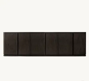 Sassanid OEM New Introducing Harmonious Curved Luxury Dining Room White Oak 6-door 96" Sideboard