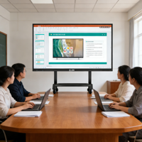 Tableau blanc interactif intelligent de 86 pouces alimenté par USB, compatible avec l'écran multi-touch, avec projecteur