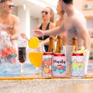 Porte-boissons en néoprène pour canettes de bière, style moderne et tendance, pour mariage, pour bouteilles d'eau - Product Image 5