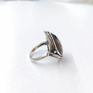 แหวนควอตซ์สโมคกี้ เงินแท้ 925 แหวนพลอยควอตซ์สโมคกี้ งานแฮนด์เมด คอลเลคชั่นแหวนสวย เครื่องประดับเงิน ราคาขายส่ง - Product Image 5