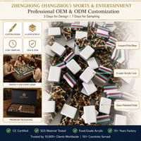 Fichas de Mahjong Americanas de Lujo con Patrón de Leopardo de Cristal, Duraderas y Portátiles, de Cuatro Colores, para Juegos de Casino en Interiores/Exteriores
