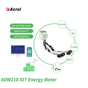 ADW210 600A Cts Pengukur Energi Monitor Listrik, Nirkabel Display LCD Akses Cts dengan Sistem Baca Di Singapura