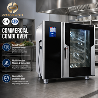 Four combiné commercial électrique et à gaz avec écran tactile, four à vapeur industriel pour la cuisson, 4, 6, 10, 20 niveaux, 10 GN 1/1, équipement de restauration