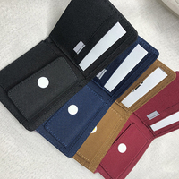 Dompet Kecil Unisex Berkualitas Tinggi Bahan Oxford Model Lipat Portabel Tempat Kartu dan Koin