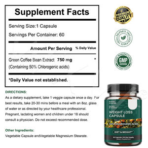 OEM pilule amincissante capsule de désintoxication coupe-faim capsule amincissante vitamine pilules de perte de poids capsules booster de métabolisme - Product Image 2