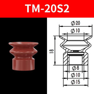 Ventosa Neumática Tianxing de Doble Capa con Almohadilla Suave y Fuelle Multietapa, Fuerte Succión, Accesorio para Brazo Robótico Industrial - Product Image 3