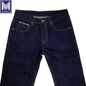 <span class=keywords><strong>Jeans</strong></span> Grezzi da Uomo in Denim di Cotone Giapponese Selvedge di Alta Qualità, Traspiranti, a Vita Media, Colore Indaco, Disponibili in Piccole Quantità OEM, Prezzo all'Ingrosso - Product Image 1
