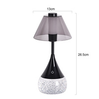 Lampe de bureau LED en forme de parapluie, style moderne, lumière chaude, luminosité réglable, décoration intérieure, lampe de lecture, base en métal DC RGB scintillante