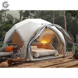 キャンプ用プラスチックイグルーグランピング測地線ドームテントfprよくデザインされた形状