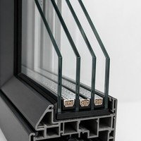 Fenêtre à battant et à bascule en aluminium à rupture de pont thermique, triple vitrage, verre trempé Low-E, écoénergétique pour le climat froid du Canada