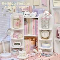 Organisateur de bureau modulaire et détachable, support d'angle multi-niveaux en forme de triangle, porte-stylos pour bureau, étude, dortoir, gain de place