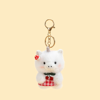 Porte-clés en peluche mini-animaux mignons en gros, pingouin kawaii, poupée en peluche, breloque de sac, petit pendentif en peluche, cadeau d'anniversaire pour enfants