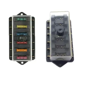 Car Power Fuse Box 6-way Plug-in Car Fuse Box 6P with Fuse Clip End