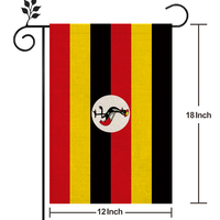 Drapeau de l'Ouganda Extérieur Matériau en lin de haute qualité 12 * 18In Plus de styles à choisir