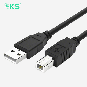 USB 2.0 AM to BM <strong>Printer</strong> <strong>Cable</strong> 1m 2m Black Injection Molded High Speed Data Transfer for HP Canon Epson <strong>Printer</strong> Scanner - Product Image 1