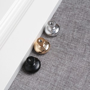 European Mushroom Zamak White Black Single Hole Simple Wardrobe Cabinet Round Handle <strong>Knobs</strong> - Product Image 3