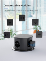 JOYE Prise de multiprise encastrée Bureau EU Pop up Socket avec ports USB Ascenseur pneumatique Pop up Outlet Kitchen Island