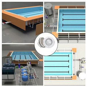 ABS <span class=keywords><strong>Cuerpo</strong></span> de la lámpara 12V DC/AC LED Luces subacuáticas para piscinas PAR56 Luces IP68 que cambian de color para iluminación de piscinas - Product Image 5