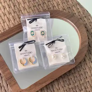 Benutzer definierte PVC Mini selbst dichtende Plastik packung Reiß verschluss beutel für Schmuck klare PVC-Schmuck tasche