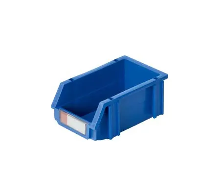 กล่องชิ้นส่วนพลาสติกแบบวางซ้อนกันได้สำหรับจัดเก็บมีความจุสูงสีฟ้าแบบพกพาทนทานขั้นสูง901011