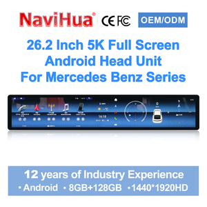 Pantalla <span class=keywords><strong>5K</strong></span> de 26.2 pulgadas para Mercedes Benz Clase A, CLA, GLA, E, C, GLC, radio multimedia Android para coche, Carplay, Auto Copilot, entretenimiento. - Product Image 2