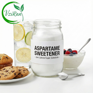 Food Grade Bulk Aspartame Sweetener Powder 25KG Zero Calorie Sugar Substitute High Intensity 99% Content for Carbonated Drinks