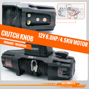 Verricello Elettrico AUTOBOTS Db da 13500 lbs con Motore 12V DC e Corda Sintetica 24V per Traino su Sabbia per Auto Camion Rimorchio <span class=keywords><strong>Jeep</strong></span> 4WD - Product Image 3