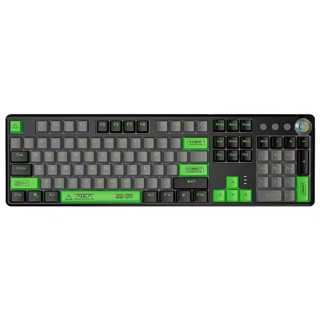 LEAVEN H96 2.4Ghz Wireless RGB Backlit Mechanical Keyboard-Programmable Anti-Ghosting USB Type-C for Desktop/Laptop/Tablet New