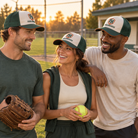 Topi Baseball OEM m lb Fashion Custom LOGO Bordir Tanpa Struktur Snapback Sandwich Sport Trucker