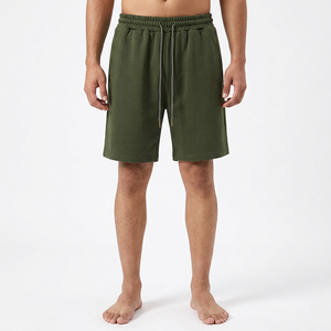 Short de sport personnalisé imprimé vert élégant 100% coton pour hommes jogger de haute qualité short tricoté pour hommes livraison DDP - Product Image 1