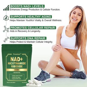 Suplemen Kapsul NAD Nicotinamide Riboside 1500mg dengan Resveratrol untuk Perbaikan DNA, Label Pribadi OEM, Memaksimalkan Penyerapan - Product Image 2