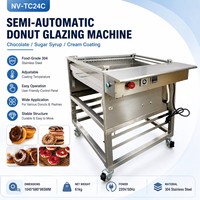 Nouvelle machine automatique à glaçage pour beignets, directement de l'usine, en acier inoxydable 304, avec chauffage réglable, pour pâtisseries, biscuits et boulangerie