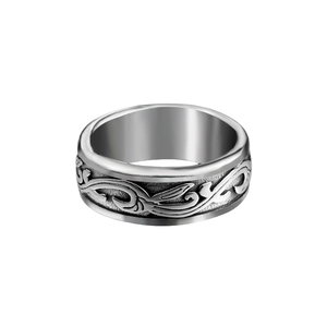 Anillos de Compromiso y Matrimonio Ovalados de Acero Inoxidable con Baño de Oro Rosa, Modernos y Personalizados para Hombre, de UM Jewelry, para Uso Diario y Regalo - Product Image 1
