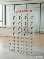 Vitrine d'exposition pour téléphone portable en acrylique, présentoir transparent pour smartphone, casier d'exposition en acrylique pour téléphone