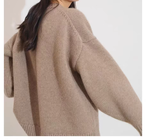Maglione <span class=keywords><strong>in</strong></span> <span class=keywords><strong>Cashmere</strong></span> 100 con scollo rotondo a vento morbido e ceroso da <span class=keywords><strong>donna</strong></span> maglione spesso da <span class=keywords><strong>donna</strong></span> con ampia personalizzazione del maglione - Product Image 2