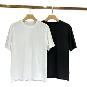 T-shirt d'été pour <span class=keywords><strong>homme</strong></span> à col rond, en tricot uni 100% coton, 220g, respirant, design tendance, <span class=keywords><strong>streetwear</strong></span>, grande taille, personnalisé, décontracté - Product Image 2