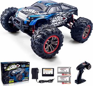 Coche de Carreras HOSHI N516 2.4G Escala 1/10, Coche de Alta Velocidad, Monster Truck Supersónico Todoterreno, Versión con 2 Baterías, Color Azul - Product Image 1