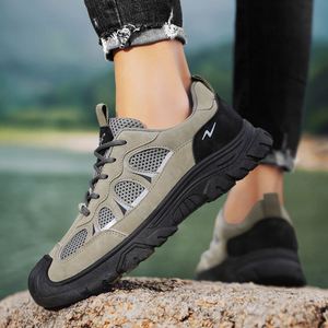 Jick New Men's Sports Shoes Breathable Mesh Fabric Suede TPU Midsole Slip-On Lightweight Rubber Sole Anti-slip Outdoor Shoes - Product Image 2
