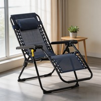Fauteuil inclinable de jardin pliant de luxe en acier inoxydable, confortable et spacieux, à prix de gros, pour extérieur et hôtel, type zéro gravité