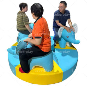 Manège Commercial Électronique pour Enfants, Thème Éléphant, Manège à Bascule Doux, Aire de Jeu Intérieure, Structure en Acier, 3-12 Ans - Product Image 4